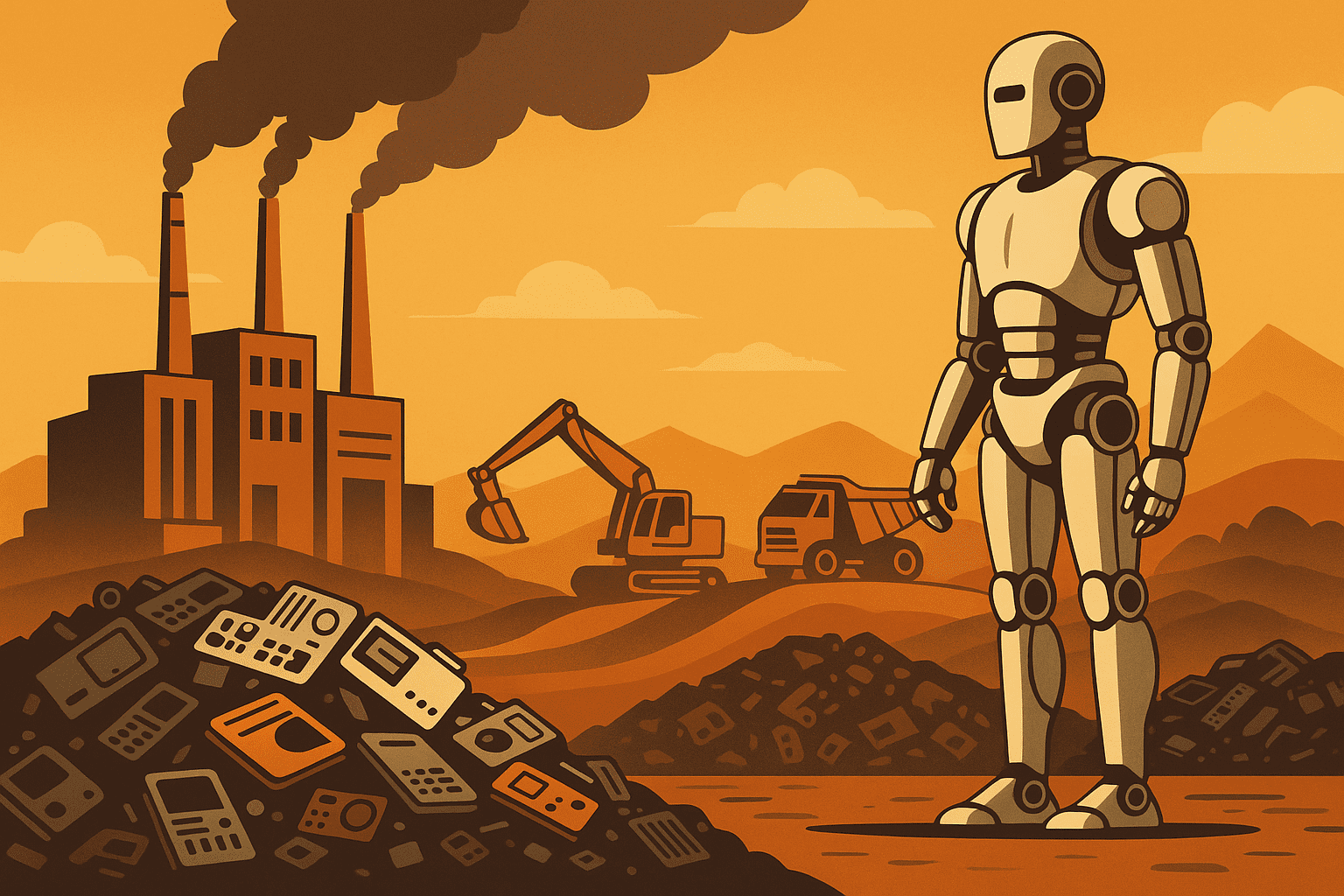 post-labor world - editorial illustration for Post-Labor World