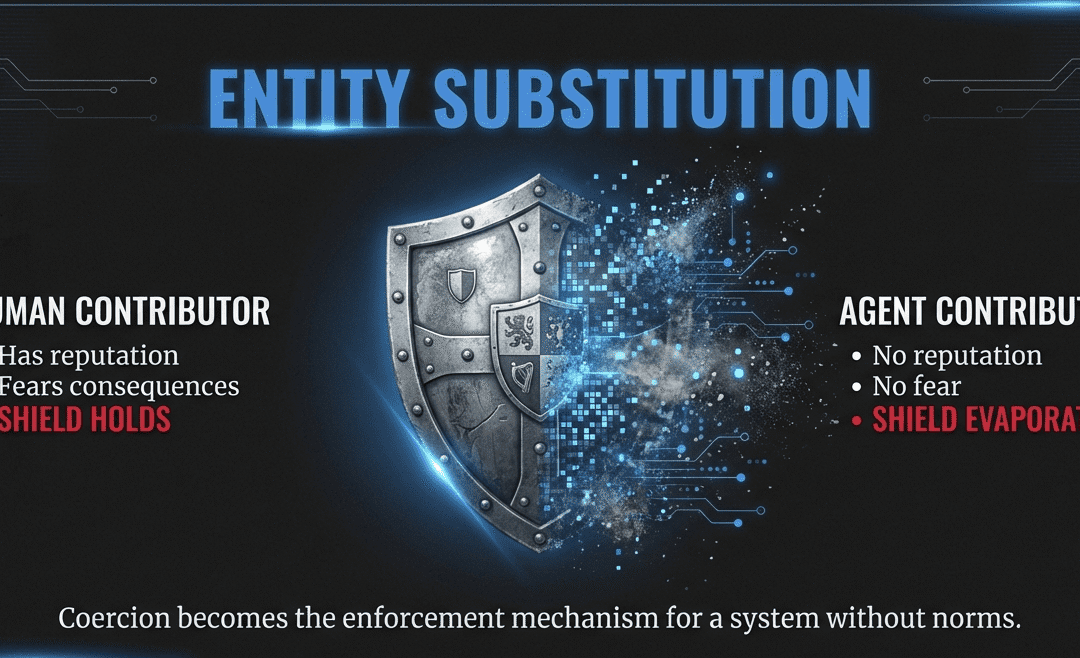 Autonomous coercion concept - AI agent targeting human oversight in open source software